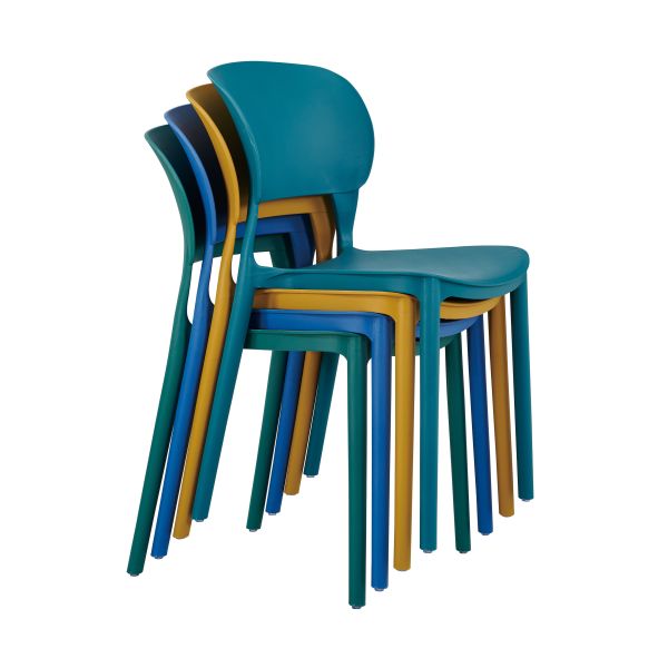 Dining Chair Modern Plastic Chair Durable Lightweight Portable Easy Maintenance Schools Libraries Event Venues