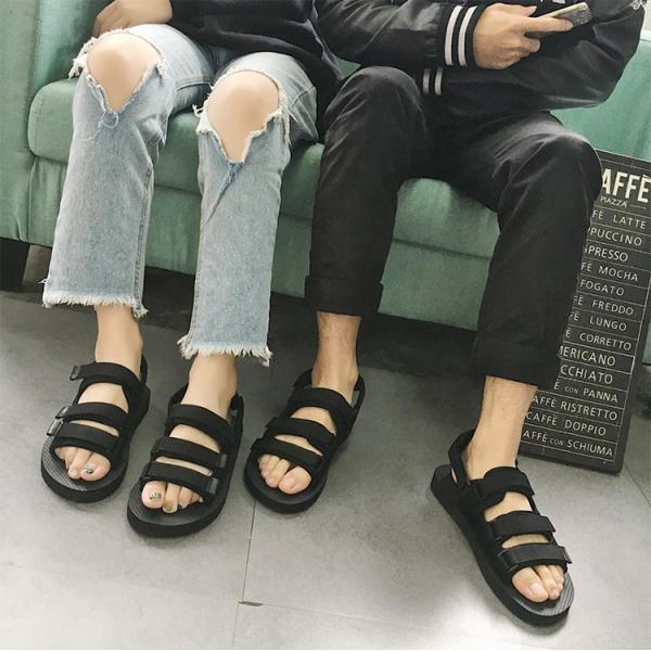 Black Summer Hiking Sandals , Women'S Athletic Sandals With Arch Support