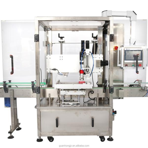 Máquina de fecho automático de cabeça única para garrafas de bebida