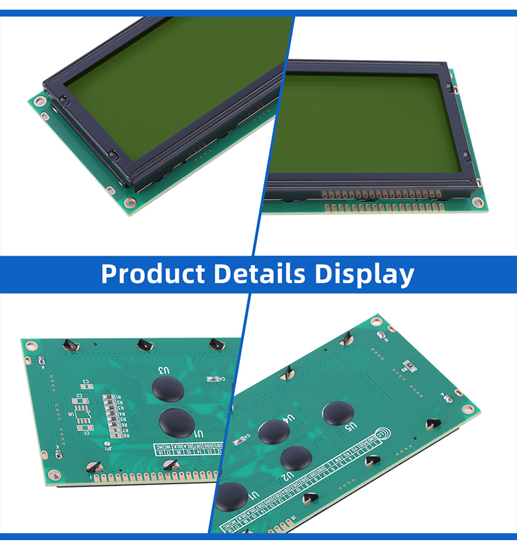 Cyrillic Yellow Green Film 2004C-3 Dot Matrix Screen Module ST7066U Large Character Display Screen