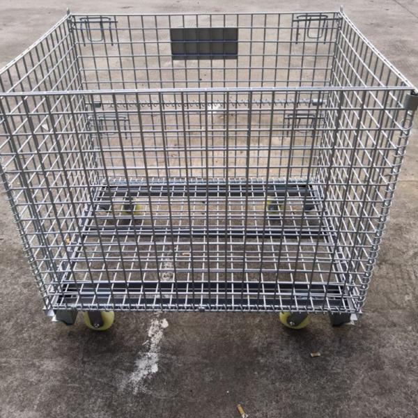 600kg Warehouse Storage Cages With Wheels For Supermarket Odm