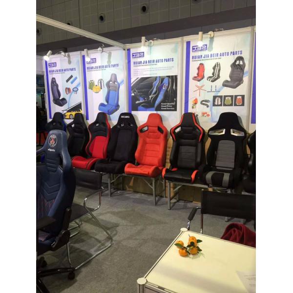 Adjustable Black PVC/PU Racing Seat / Sports Racing Car Seat with single slider