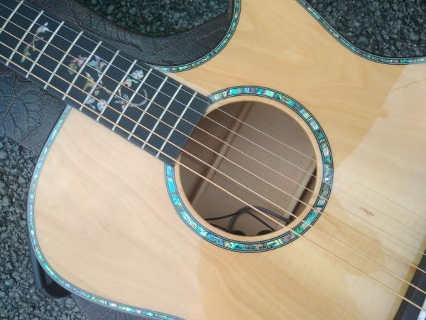 Factory AAAA 14 frets Auditorium folk Guitars Orchestra all solid imported apple wood acoustic electric guitar