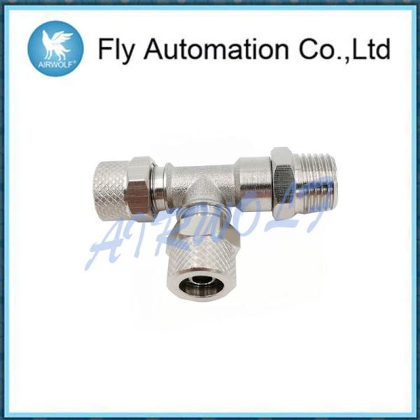 Stainless Steel Pneumatic Tube Fittings 1420 Lateral Bspt Male R1 / 8 Port Size
