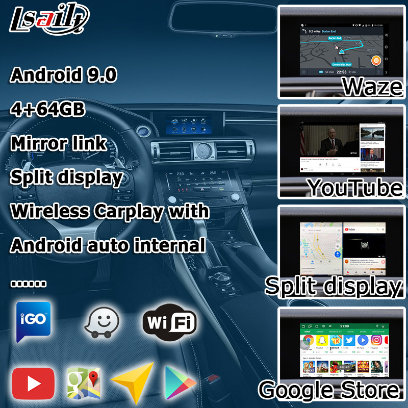 Игра youtube Google waze управлением мыши ручки Lexus IS200t IS300h коробки андроида автоматическая carplay