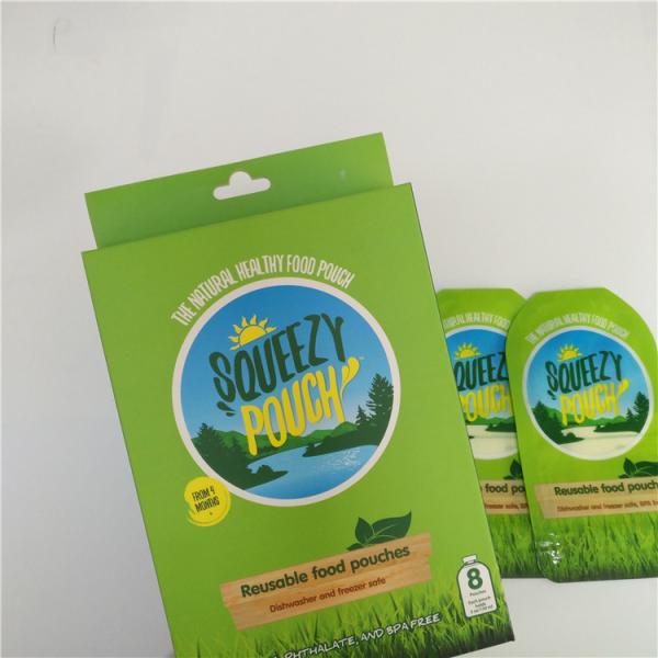 Reusable Spout Pouch Packaging BPA Free Custom Printed Double Zipper With Nozzle