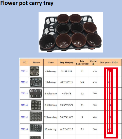 Белый HDPE пластмасса 3 галлонов растет сумка завода питомника сумок 24cm*16cm поли