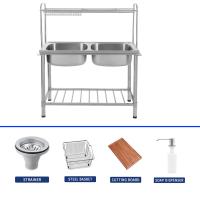 Rétangle double cuvette évier de cuisine sous-montage 780 * 430 pour votre cuisine moderne