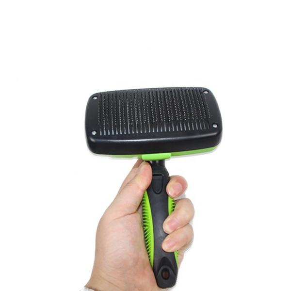 Waterproof Pet Hair Brush Green Color Weight 64g Rubber / Stainless Steel Material