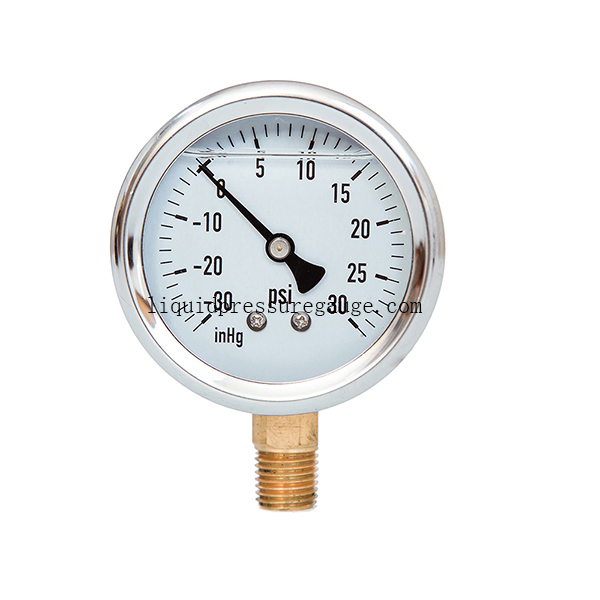 2in 30psi Liquid Filled Pressure Gauges 1/4 BSP Liquid Filled Air Pressure Gauge