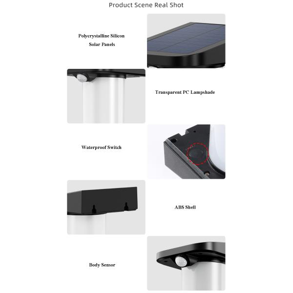 Outdoor Led Wall Light 6w White Light Motion Sensor Wall Lamp For Balconies Gardens Patios Backyard