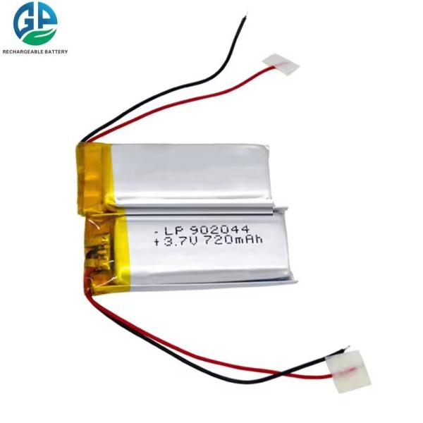 Bateria recarregável de polímero de lítio 902044 de 3,7 V 720 mAh para produtos digitais