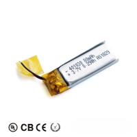 Joue 401030 la batterie kc de polymère de lithium de 80mah 3.7v avec le connecteur de PCM de fil