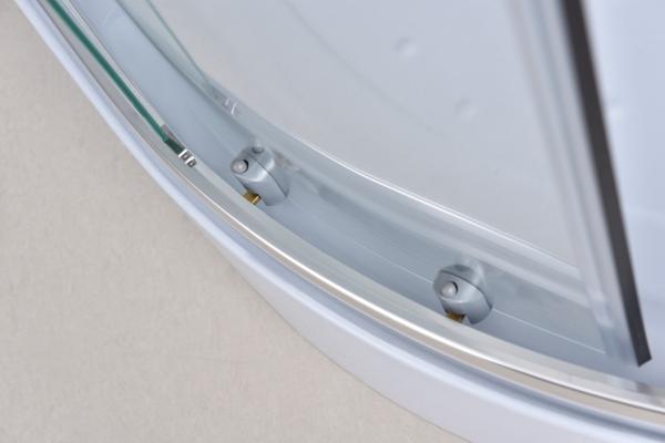 Do cerco de canto de alumínio do chuveiro da entrada de Chrome vidro claro 5mm