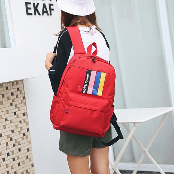European and American style backpack male large capacity student bag for lovers campus trip popular logo backpack
