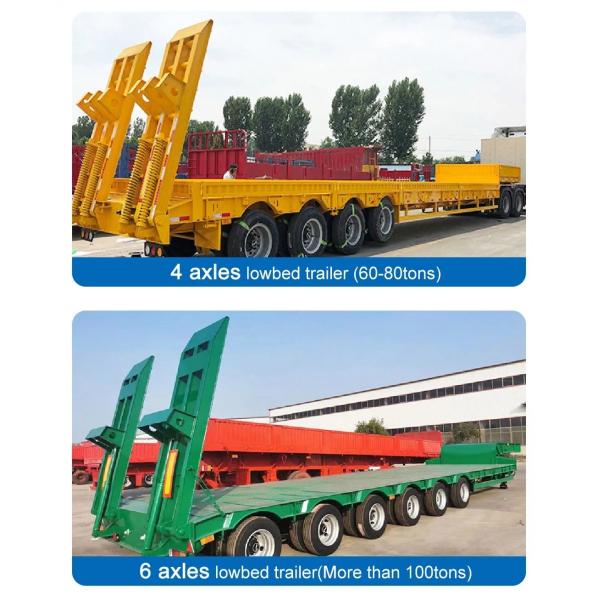 8.12.16 Tires Heavy Machinery Low Flat Trailer with 1 Year After-sales Service