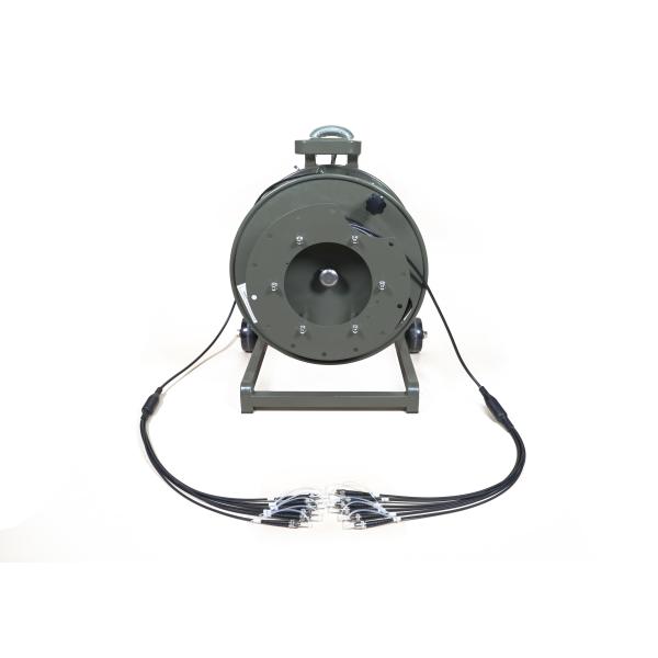 Outdoor Military Armored Patch Cord Assembly 200-500m With Portable Reel