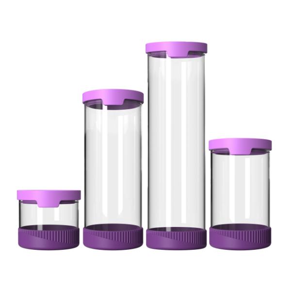 High Borosilicate Glass Canister with Tempered Glass Lid - 450ml to 2000ml
