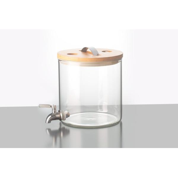 5L Lead Free Borosilicate Glass Beverage Jar Drinking Dispenser For Banquet