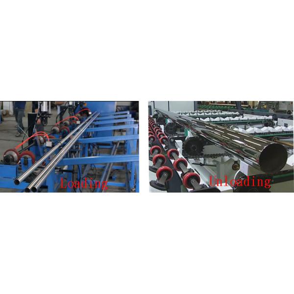Automatic Stainless Steel Tube Polisher , SS Tube Buffing Machine