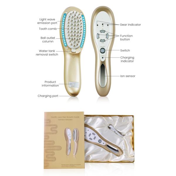 DC5V Rated Voltage ABS Plastic Massage Scalp Pores Applicator Bottle for Oil Comb