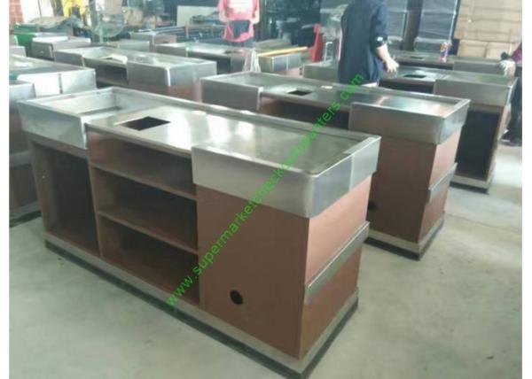 Stainless Steel Cash Register Counter Stand / Till Counters For Shops Or Retail Stores