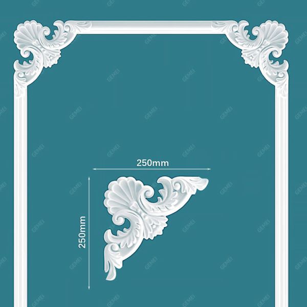 GD-85008 Hot-Sale Pu Foam Flat Fireproof Architectural Corner Mouldings For Church