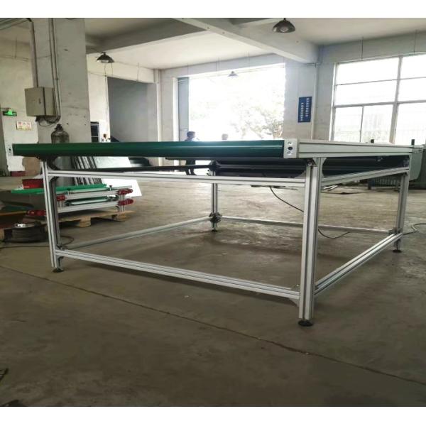 Small Green PVC Conveyor Belt System For Cosmetic Products Manufacturer
