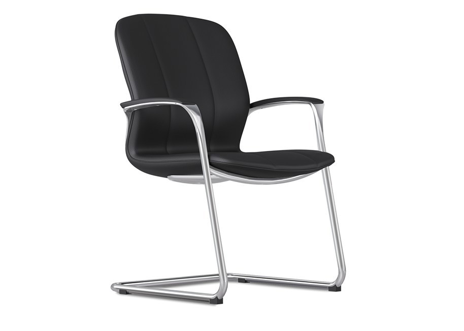 Modern Retro Styling Leather Chair with L-Shape Structure and Multiple Size Options for Office or Task Use