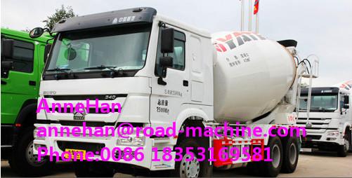 HOWO Euro II  Concrete Mixer Trucks 6X4 Volumetric Concrete Mixer truck  8m³ Body Capacity White color