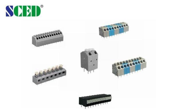 Pitch 3.5mm Wiring Terminal Blocks 300V 10A PA66 Plastic Brass