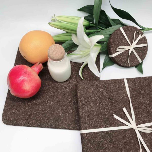 Циновки места пробочки квадрата темные 24x24cm Multiuse для Pottery Barn