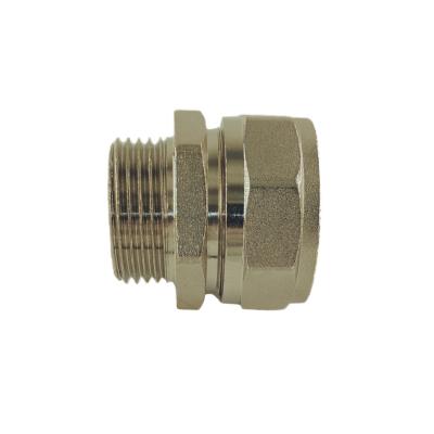 Acessórios de compressão de latão de alta pressão 16 mm Adaptador masculino de latão
