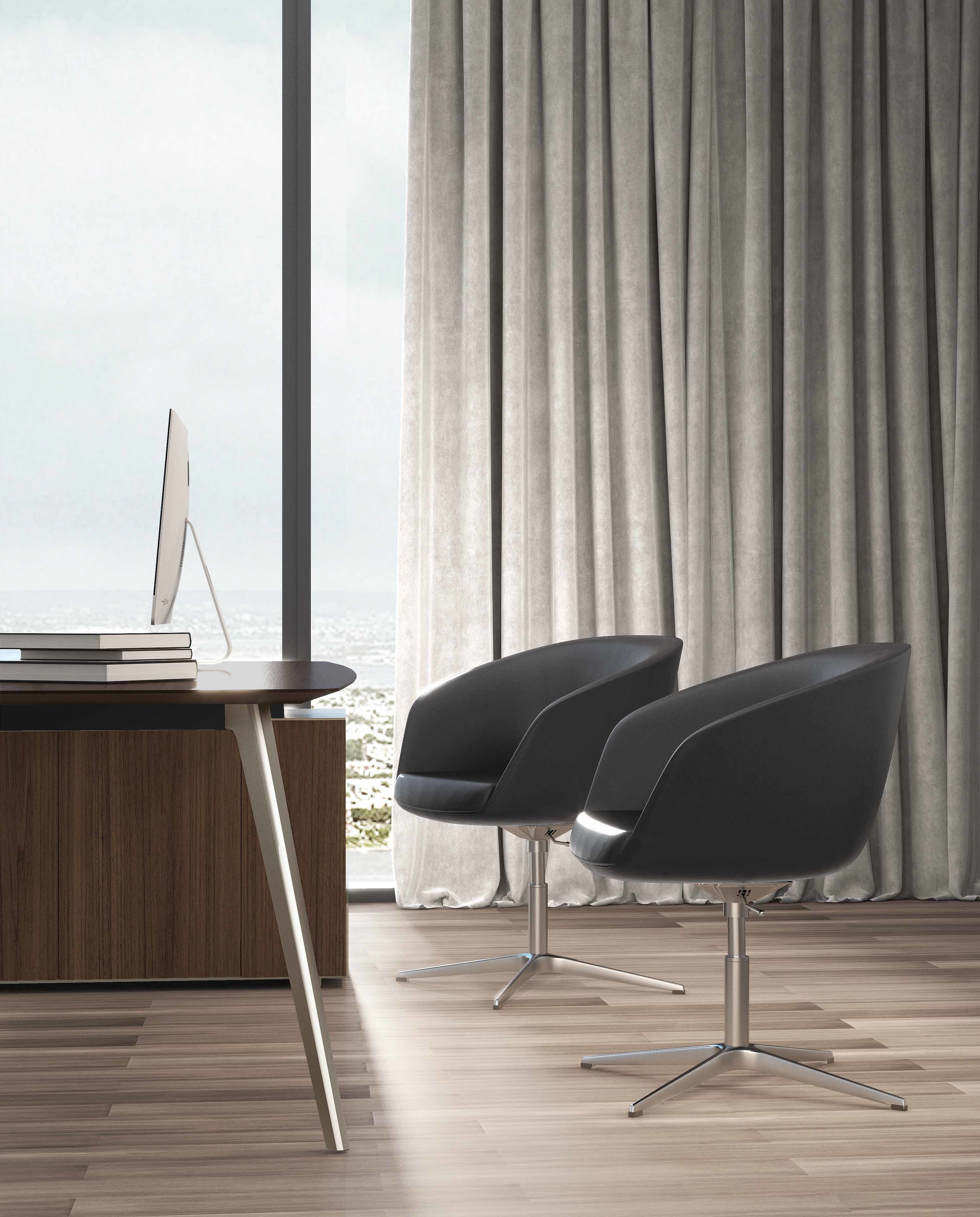 Modern Swivel Office Lounge Chair / Meeting Office Visitor Chairs