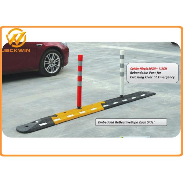 1150Mm Height Plastic Traffic Delineator Post T Top Bollards 6kgs Or 8kgs Black Rubber Base