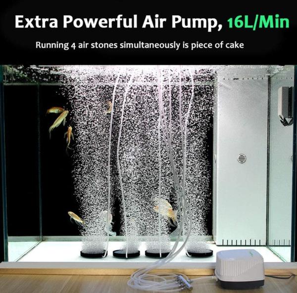 250GPH Fish Aquarium Air Pump For 600 Gallon Tan