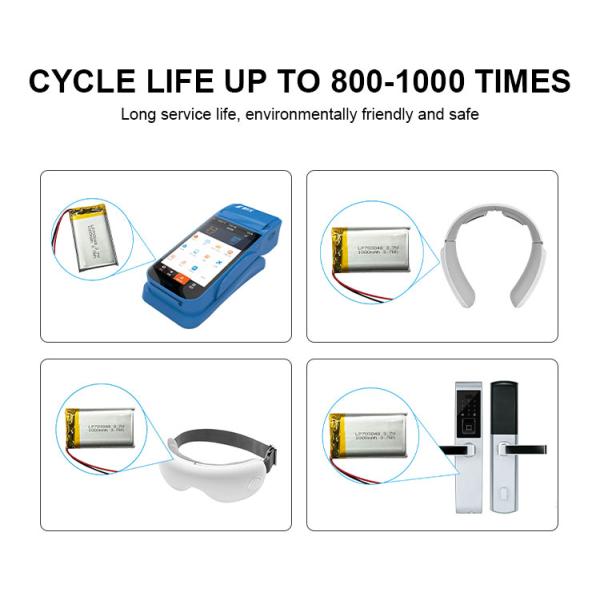 Силовая литий-полимерная батарея 3,7 В 1000 мАч Липо батарея 703048