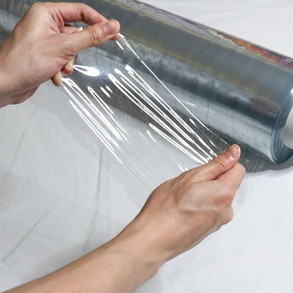 Transparent Super Clear PVC Sheet Packing Roll blue 28 - 42 PHR For mattress
