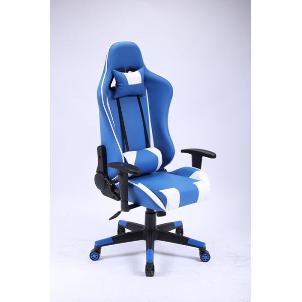 Blue Ergonomic Gaming Swivel Chairs  0.169CBM Revolving Chair Back Support  Aluminium Base