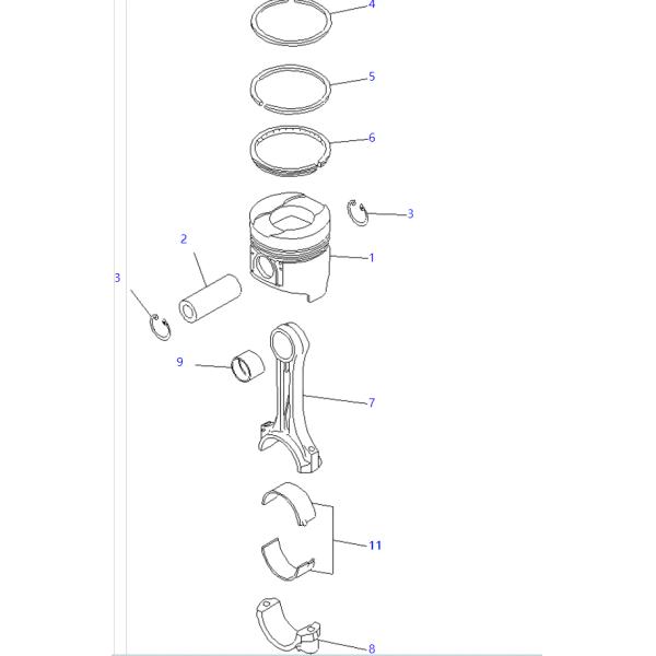 6204-31-2202 6204-31-2203 Piston Ring ASS