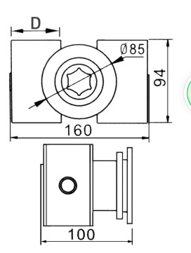 Штуцеры бассейна АБС двигатели минеральной воды массажа 1,5 дюймов