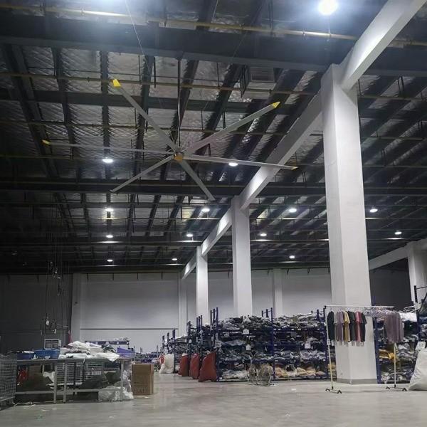 5pcs Al-Mg Alloy Blade 7.3m 24FT ventilador HVLS industrial para arrefecimento e ventilação de armazém