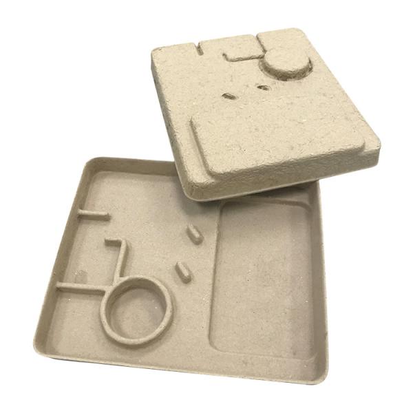 Dry Press Moulded Cardboard Packaging , Formed Pulp Packaging 3mm Thickness
