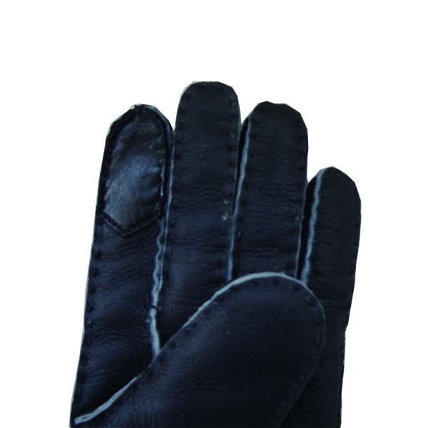 Wholesale Cheap Machine Sewing Stitching Lamb Fur Winter Warm Leather Gloves Men