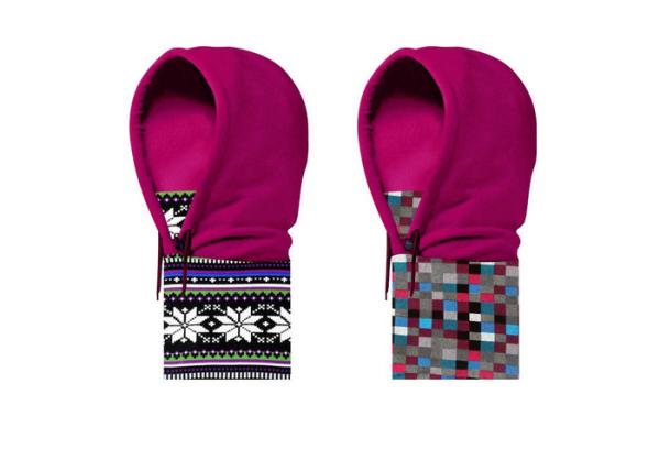 Blue Hat Fleece Face Mask 100% polyester 25 * 50cm hat abt 32cm Logo printed