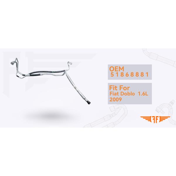 51868881 Aspiration de l'air conditionné Fiat Doblo 2009 1.6L tuyauterie de décharge