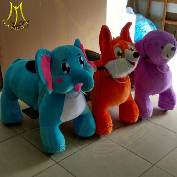 Hansel 2018 shopping mall electronic battery powered plush animal scooter for mall