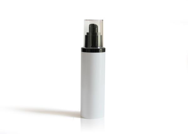 Glossy White Airless Cosmetic Bottles With Shampoo And Conditioner Dispenser