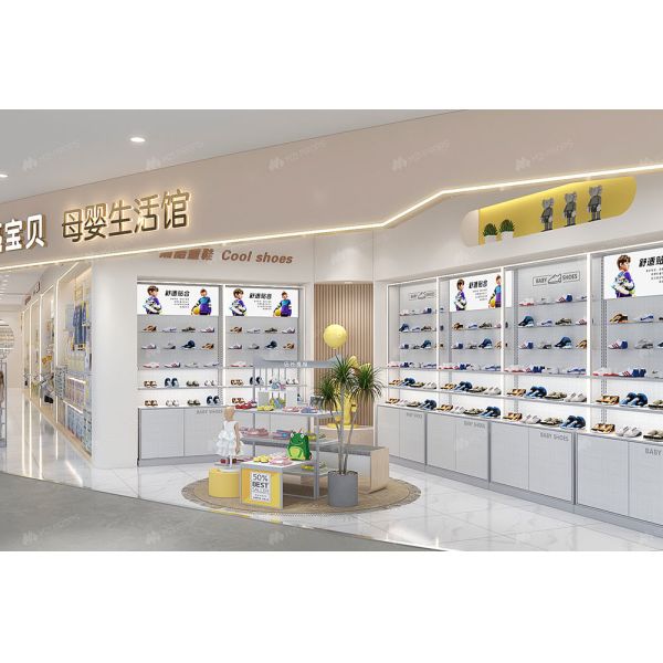 BBC016 Multi-Functional Baby Shoe Display Shelves For Baby Shop Design for Maternity Shop Furniture