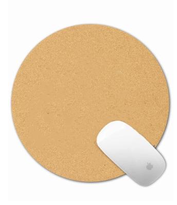 LOGOTIPO feito sob encomenda redondo do diâmetro 21cm Cork Mouse Pads Biodegradable Antiskid